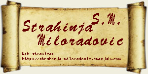 Strahinja Miloradović vizit kartica